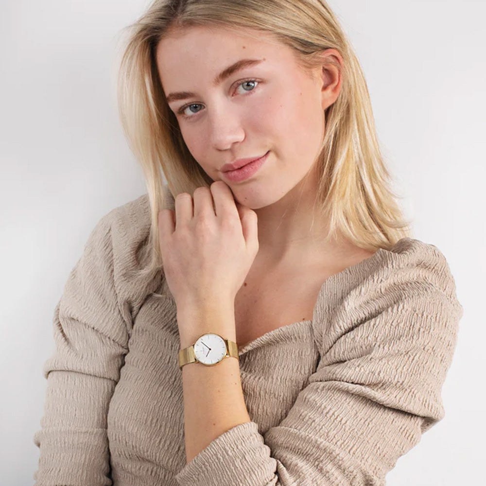 Nordgreen Native 36mm Gold Mesh Strap Watch-PEROZ Accessories