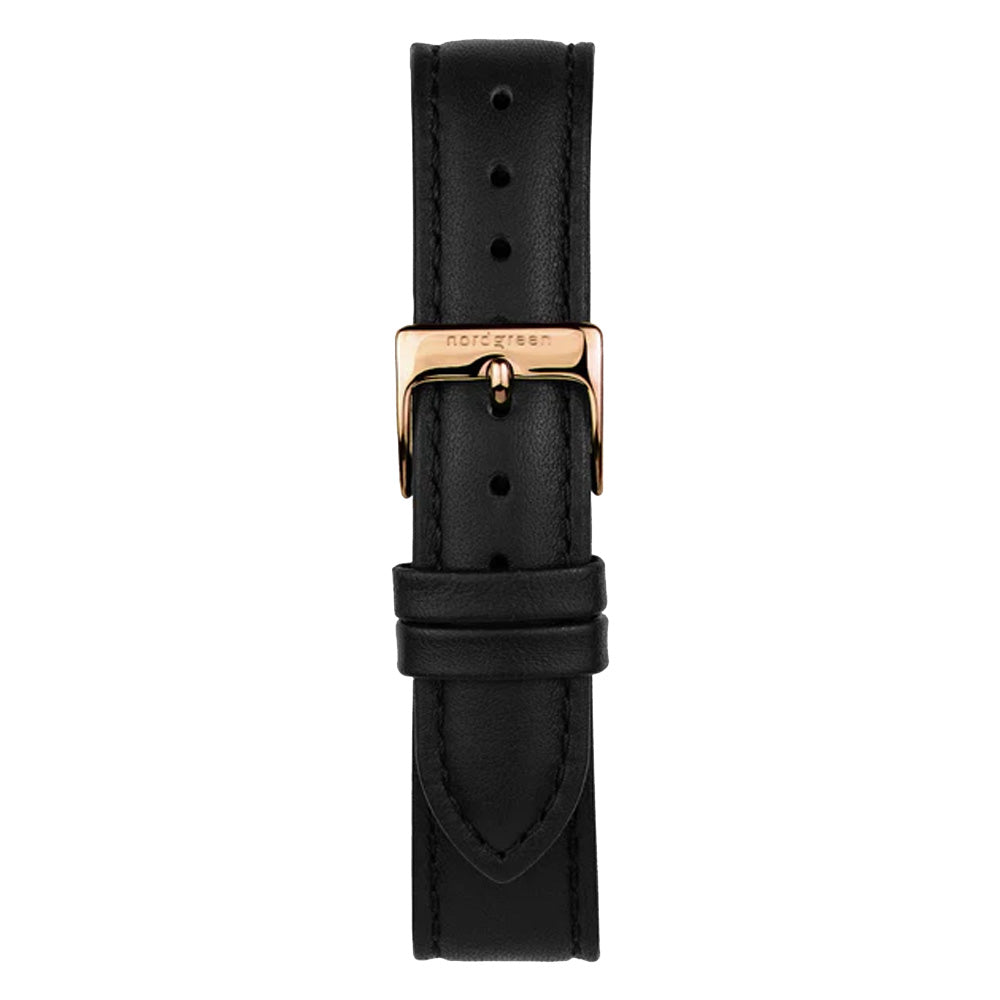 Nordgreen Native 36mm Rose Gold Case Black Leather Watch-PEROZ Accessories