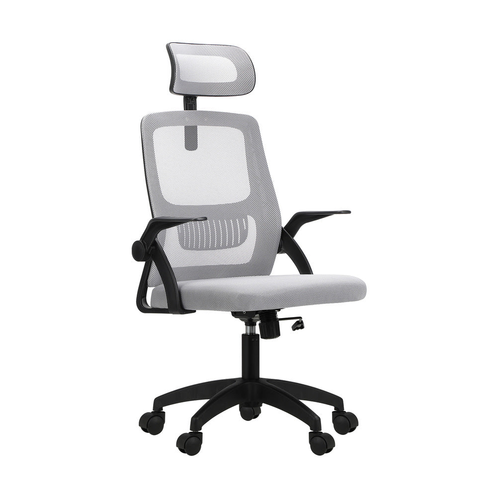 Oikiture Mesh Office Chair Executive Fabric Gaming Seat Racing Tilt Computer BKGY-Office Chair-PEROZ Accessories