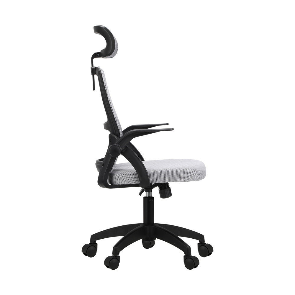 Oikiture Mesh Office Chair Executive Fabric Gaming Seat Racing Tilt Computer BKGY-Office Chair-PEROZ Accessories