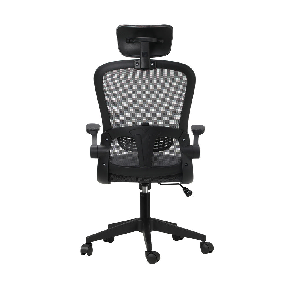 Oikiture Mesh Office Chair Executive Seat Racing Tilt DGY&BK-Office Chairs-PEROZ Accessories