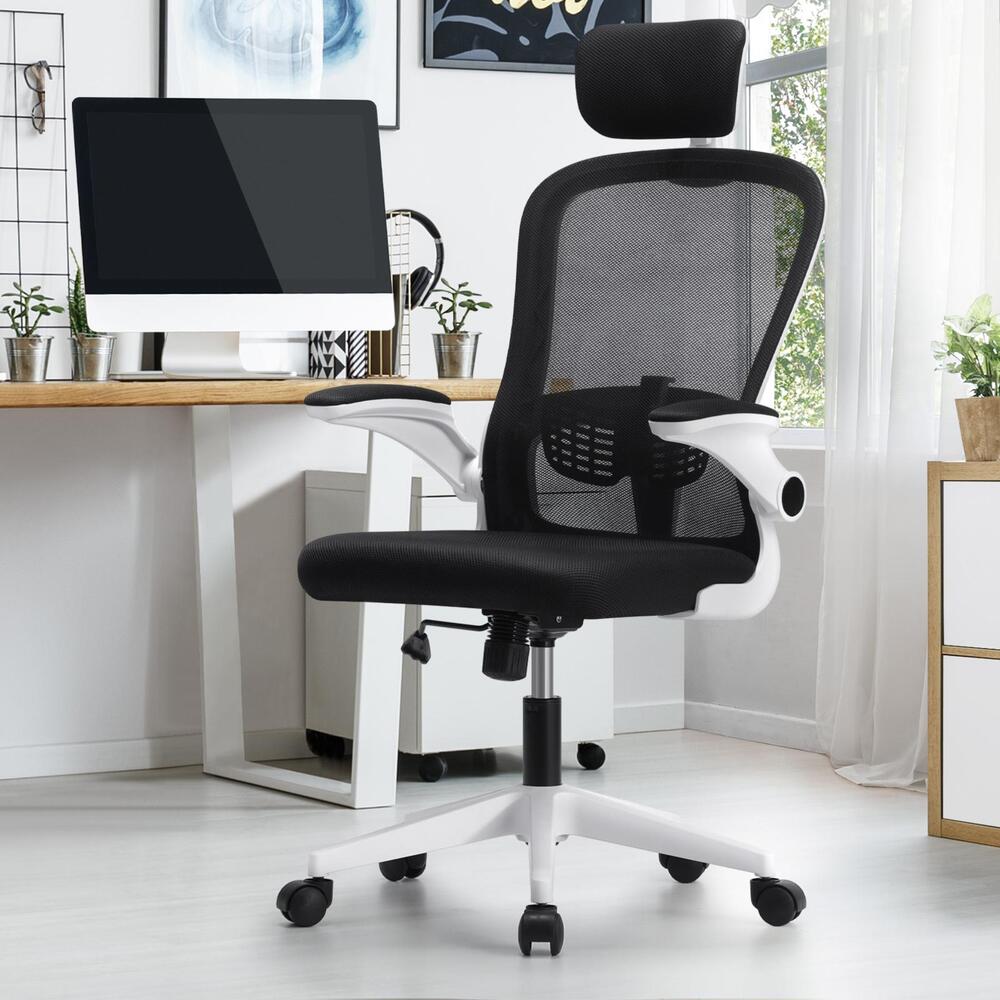 Oikiture Mesh Office Chair Executive Fabric Gaming Seat Racing Tilt Computer WHBK-Office Chairs-PEROZ Accessories