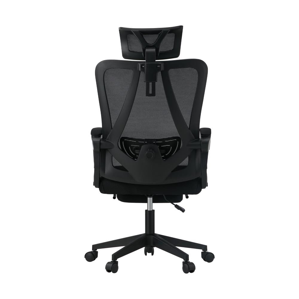 Oikiture Mesh Office Chair Adjustable Lumbar Support Black-Office Chairs-PEROZ Accessories