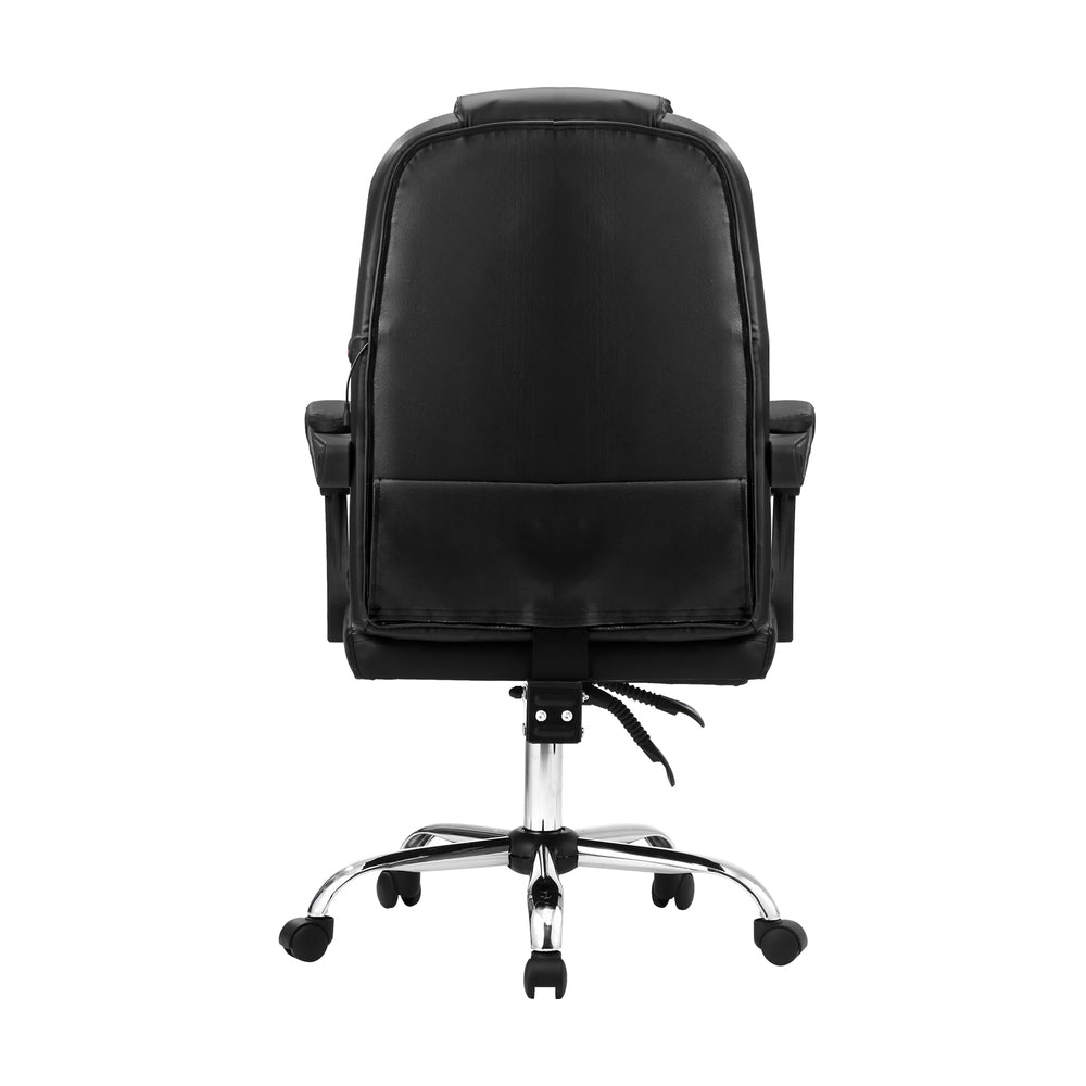 Oikiture Massage Office Chair Racing Chairs PU Leather Black-Massage Office Chairss-PEROZ Accessories