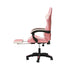 Oikiture Racing Gaming Chair 7 RGB LED 8 Points Massage Pink&White-Racing Gaming Chairs-PEROZ Accessories