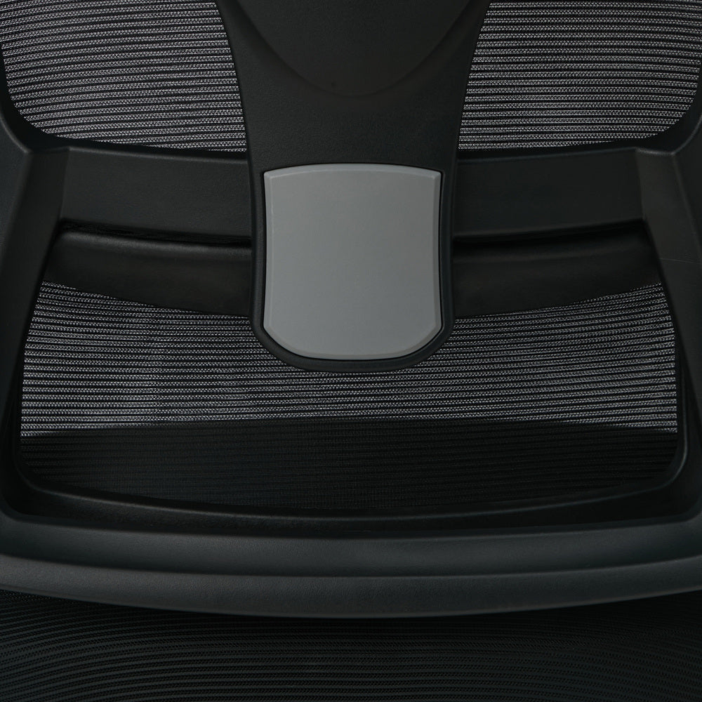 Oikiture Mesh Office Chair D-Shape Back Support Black-Office Chairs-PEROZ Accessories