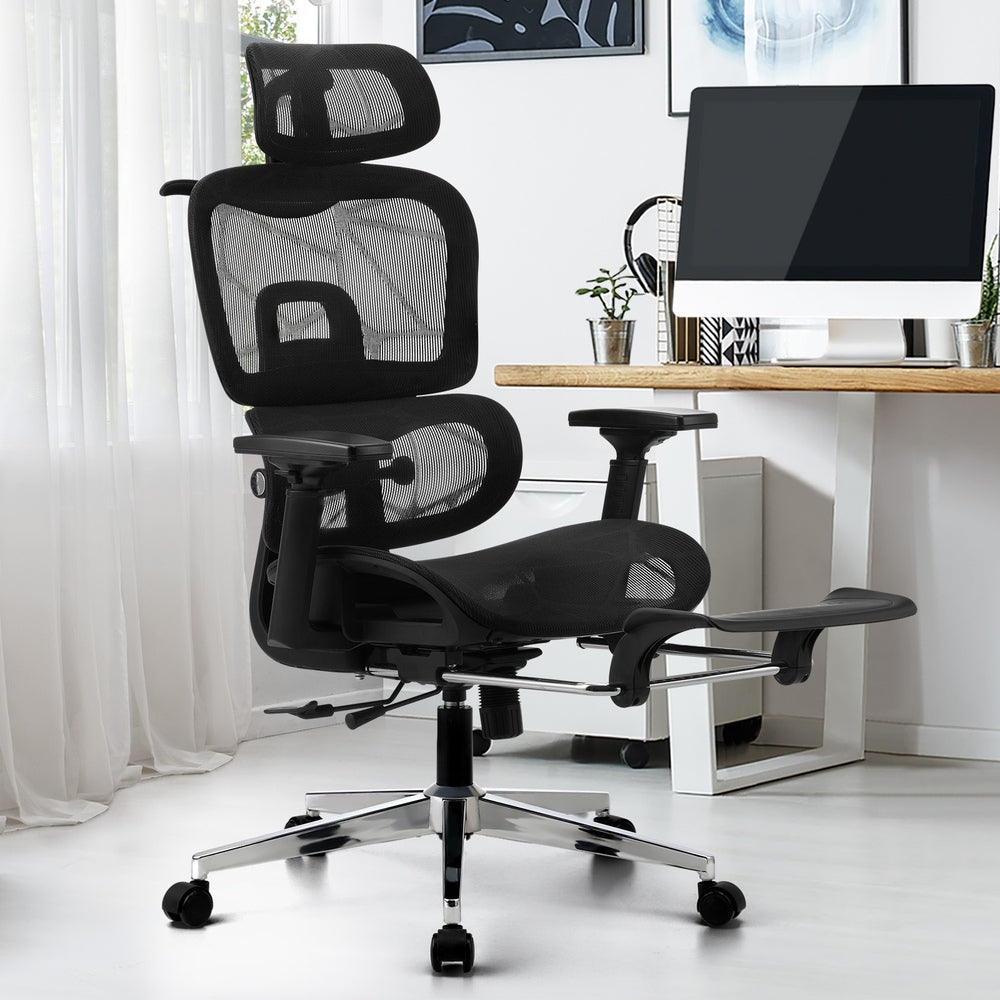 Oikiture Ergonomic Office Chair Mesh Executive Seat Black-Office Chair-PEROZ Accessories