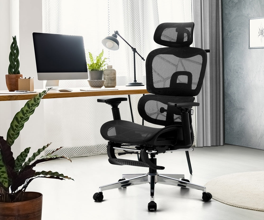 Oikiture Ergonomic Office Chair Mesh Executive Seat Black-Office Chair-PEROZ Accessories