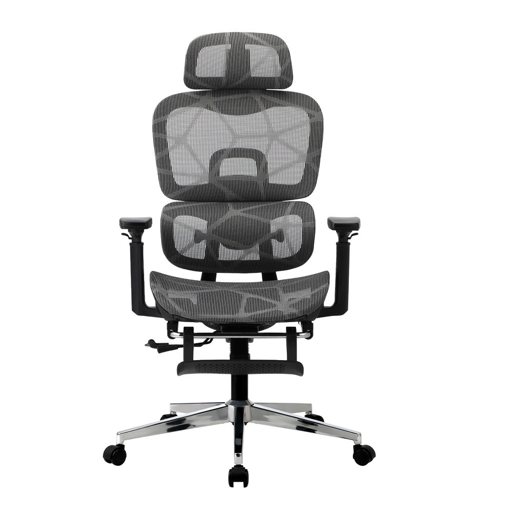Oikiture Ergonomic Office Chair Mesh Executive Seat BK & GY-Office Chair-PEROZ Accessories