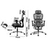 Oikiture Ergonomic Office Chair Mesh Executive Seat BK & GY-Office Chair-PEROZ Accessories
