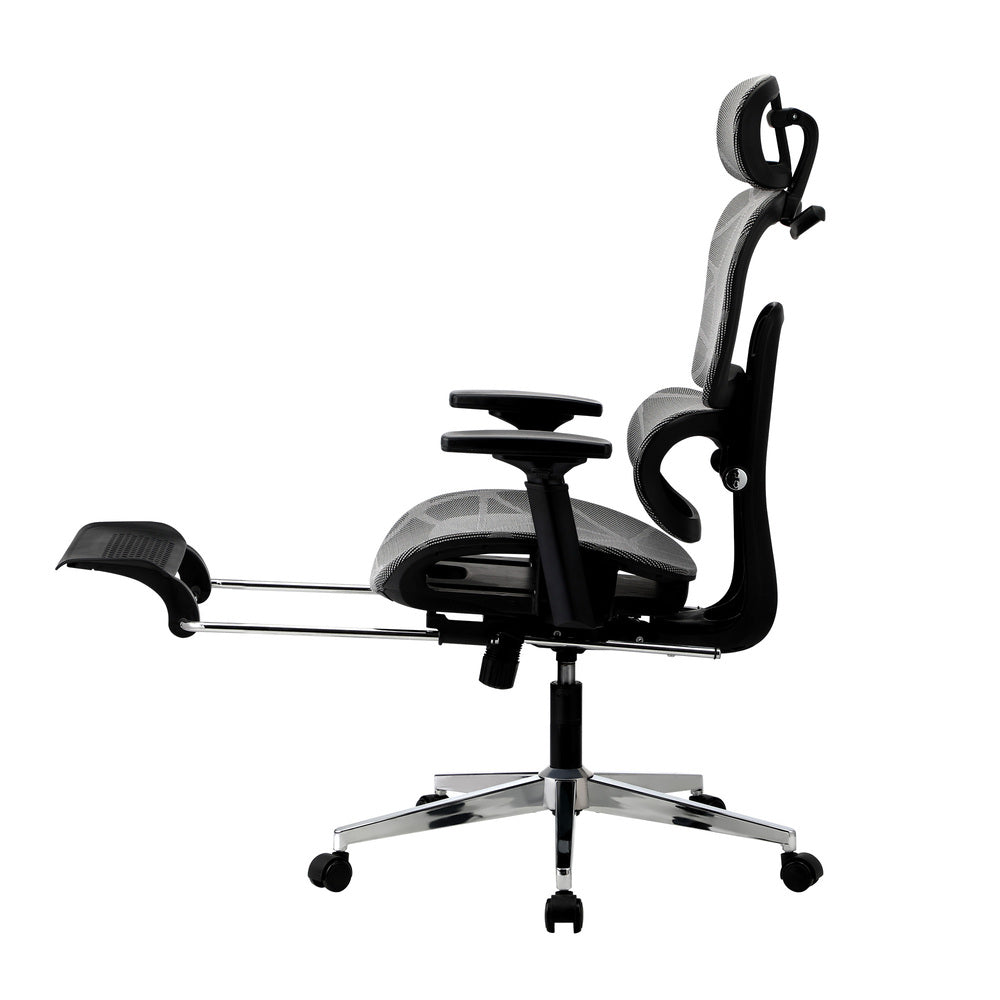 Oikiture Ergonomic Office Chair Mesh Executive Seat BK & GY-Office Chair-PEROZ Accessories
