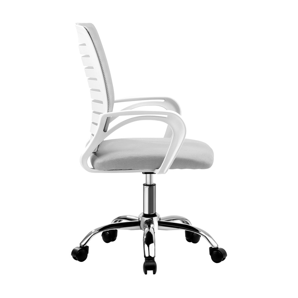 Oikiture Mesh Office Chair Breathable Backrest White-Office Chair-PEROZ Accessories
