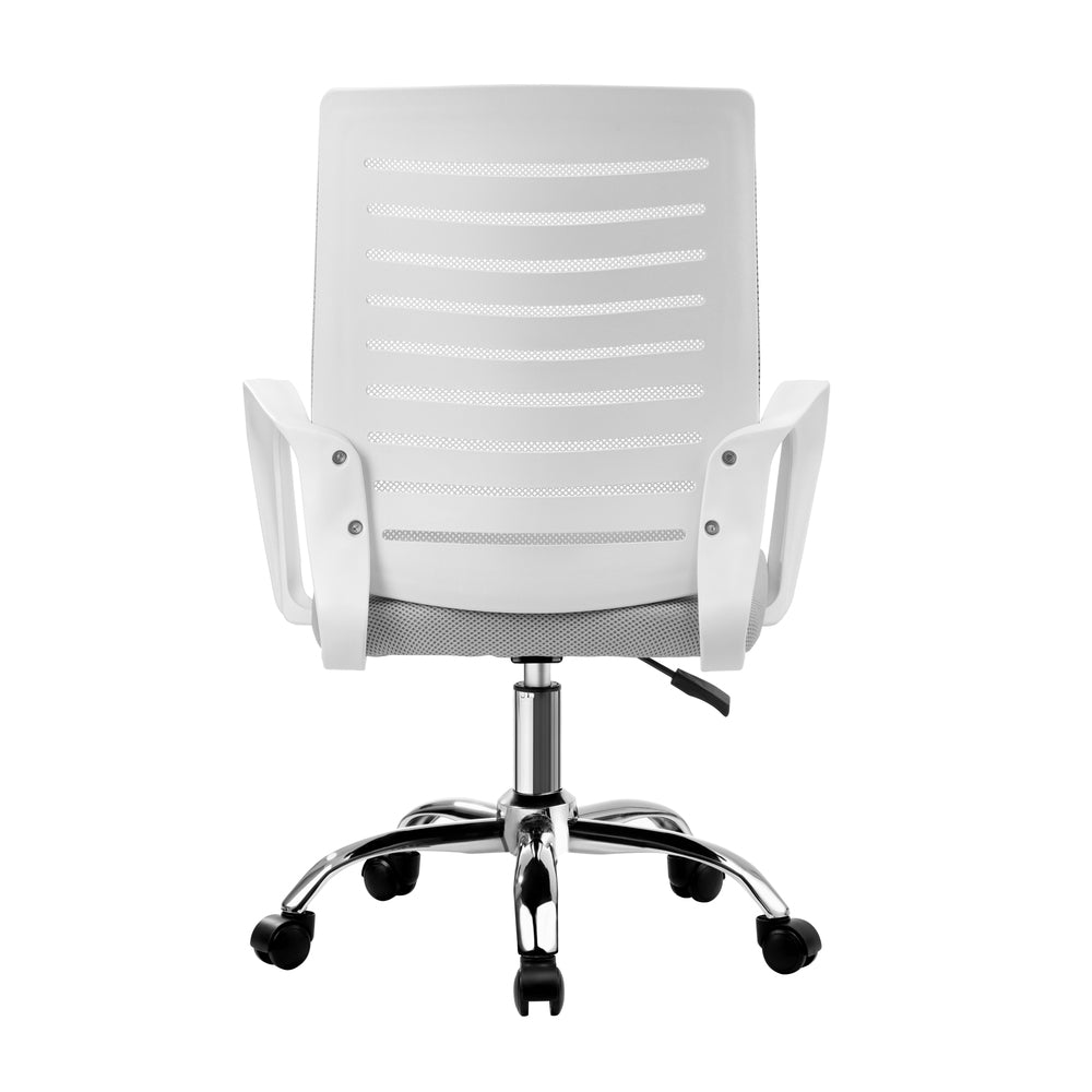 Oikiture Mesh Office Chair Breathable Backrest White-Office Chair-PEROZ Accessories