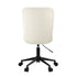 Oikiture High Back Armless Office Chair Boucle White & Black-Office Chair-PEROZ Accessories