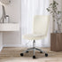Oikiture High Back Armless Office Chair Boucle White & Silver-Office Chair-PEROZ Accessories