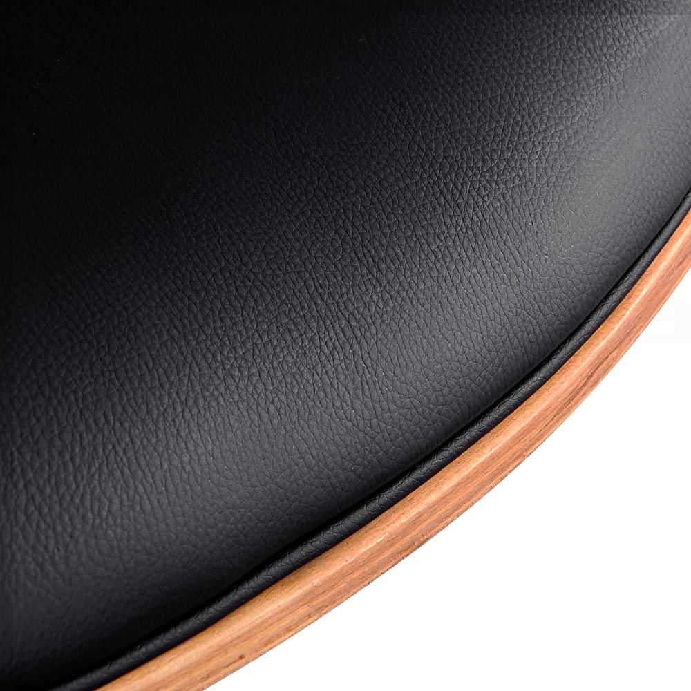 Artiss Wooden Office Chair Leather Seat Black-Office Chairs-PEROZ Accessories