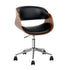 Artiss Wooden Office Chair Leather Seat Black-Office Chairs-PEROZ Accessories