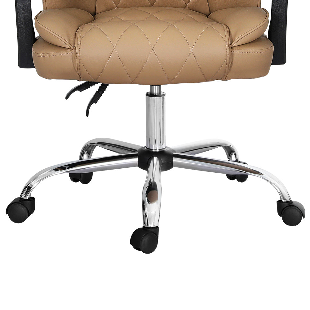 Artiss Executive Office Chair Leather Recliner Espresso-Furniture > Bar Stools & Chairs-PEROZ Accessories