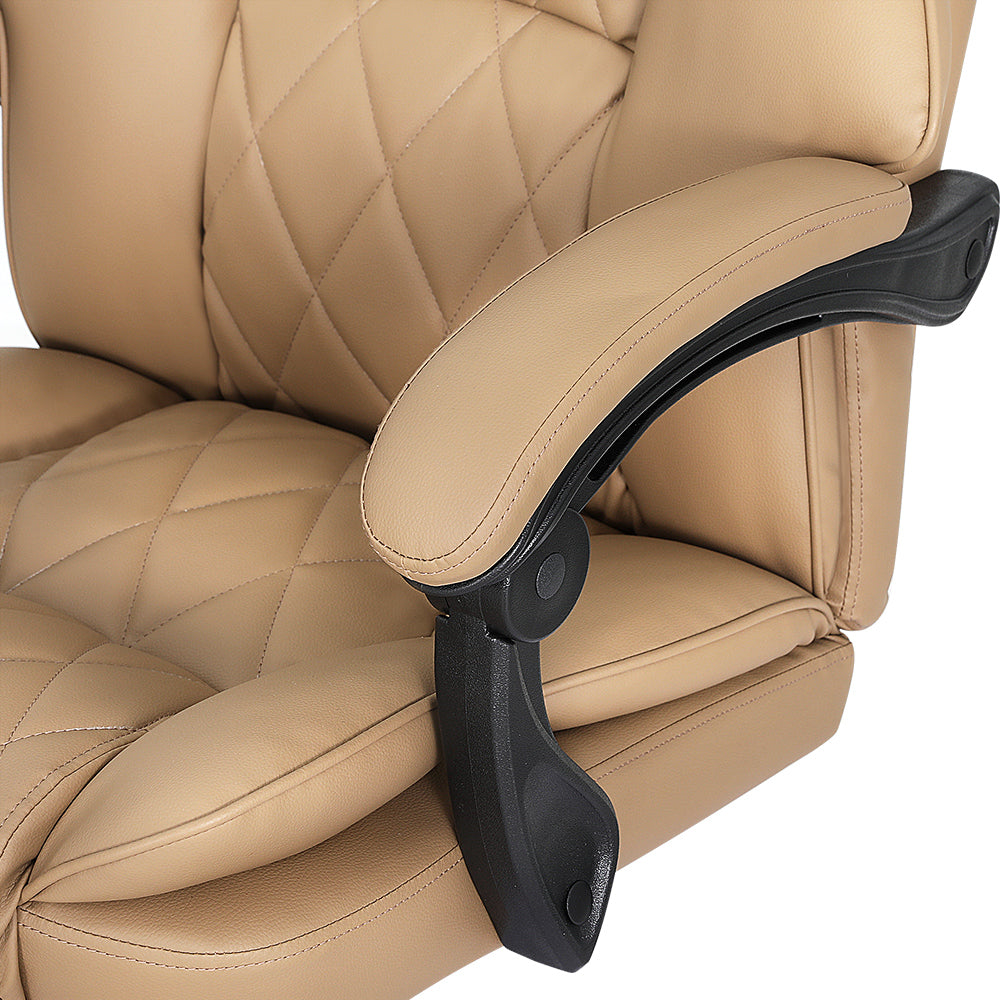 Artiss Executive Office Chair Leather Recliner Espresso-Furniture > Bar Stools & Chairs-PEROZ Accessories