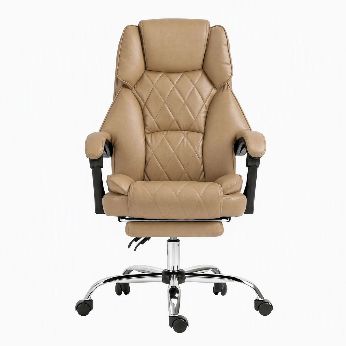 Artiss Executive Office Chair Leather Footrest Espresso-Furniture > Bar Stools & Chairs-PEROZ Accessories