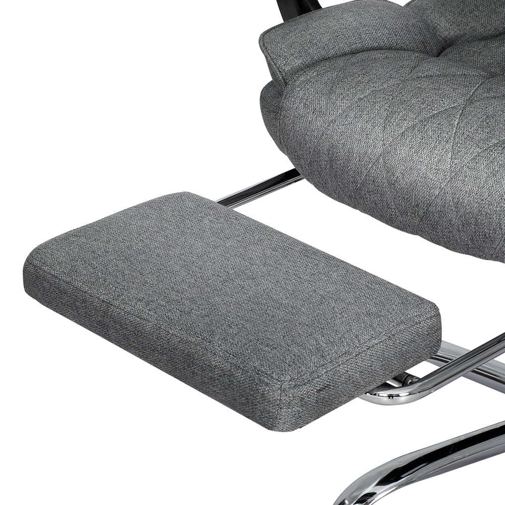 Artiss Executive Office Chair Footrest Grey-Furniture > Bar Stools & Chairs-PEROZ Accessories