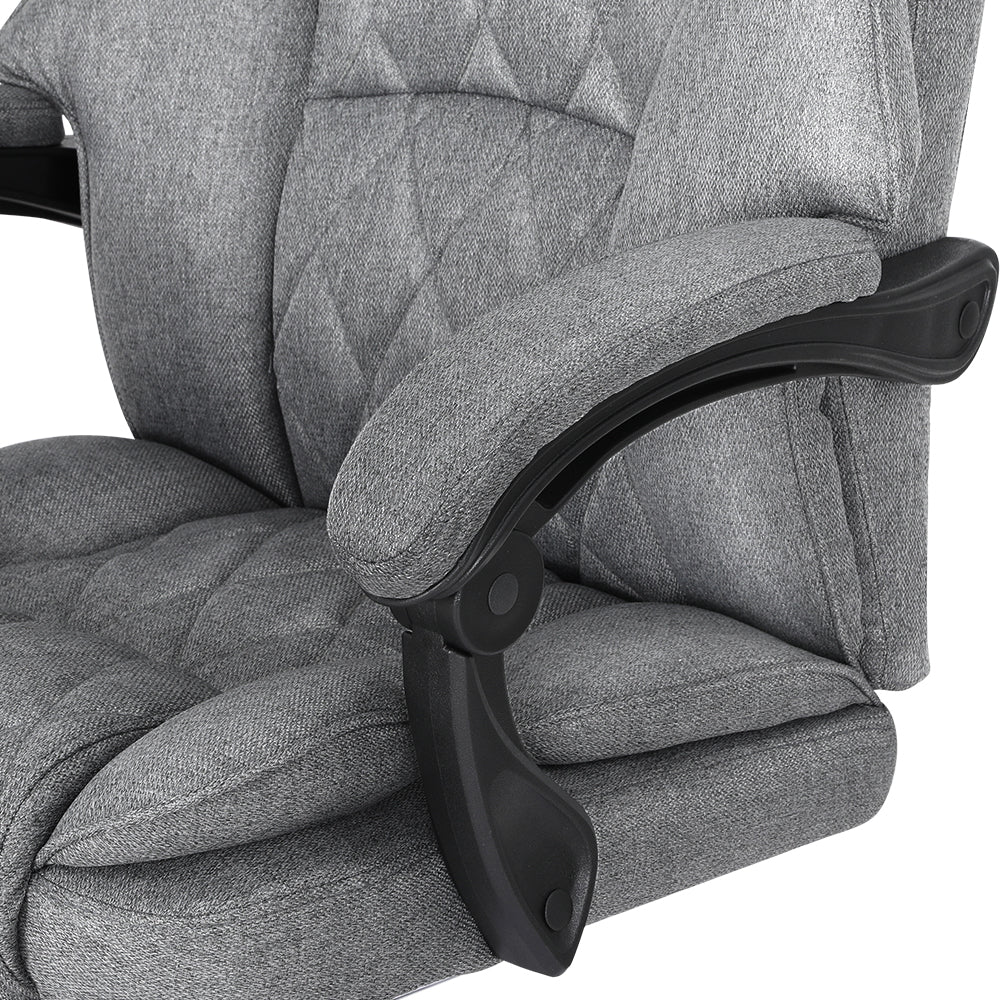 Artiss Executive Office Chair Footrest Grey-Furniture > Bar Stools & Chairs-PEROZ Accessories