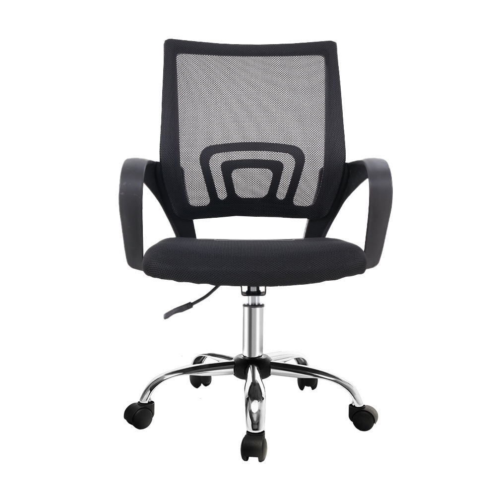 Artiss Mesh Office Chair Mid Back Black-Office Chairs-PEROZ Accessories