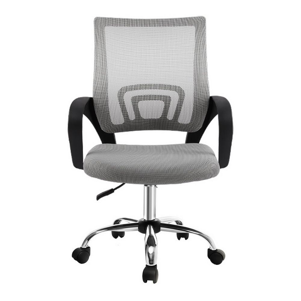 Artiss Mesh Office Chair Mid Back Grey-Office Chairs-PEROZ Accessories