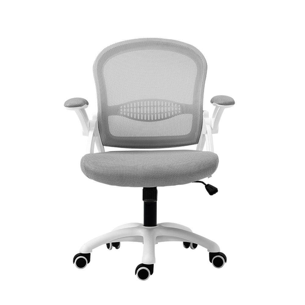 Artiss Mesh Office Chair Mid Back Grey-Office Chairs-PEROZ Accessories