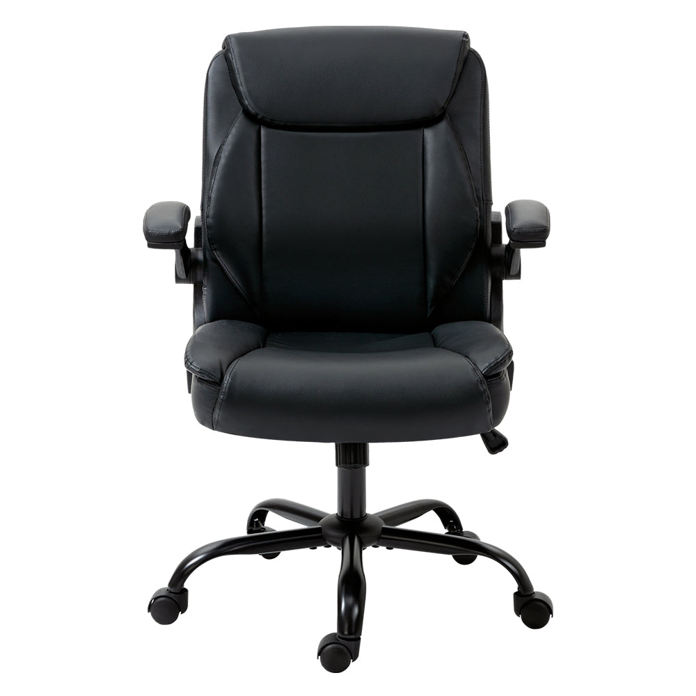 Artiss Executive Office Chair Mid Back Black-Office Chairs-PEROZ Accessories