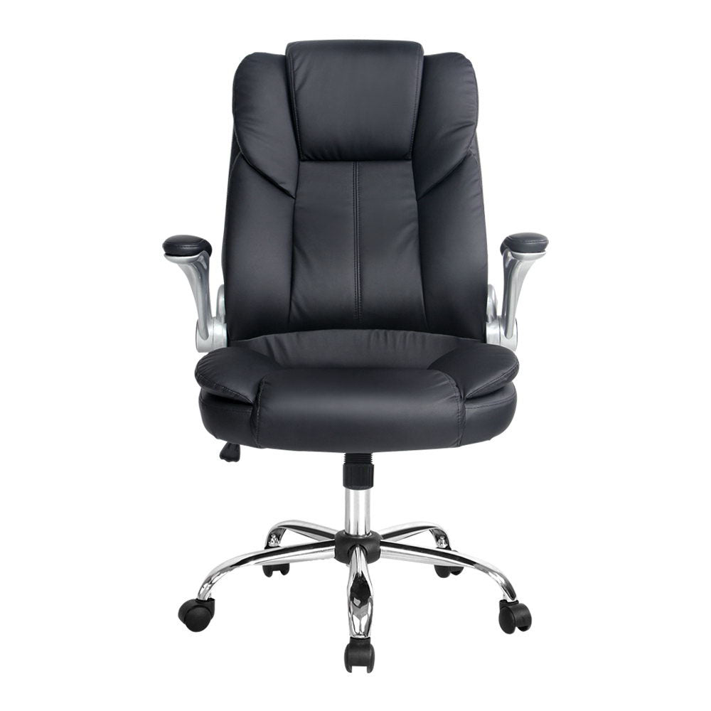 Artiss Executive Office Chair Leather Tilt Black-Furniture > Office-PEROZ Accessories
