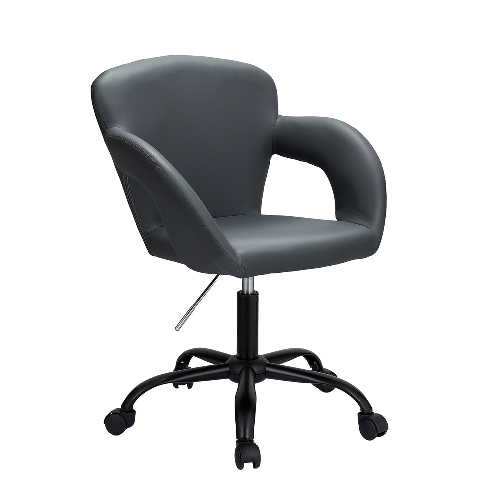 Artiss Office Chair Mid Back Grey-Furniture > Bar Stools & Chairs-PEROZ Accessories