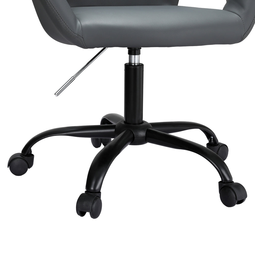 Artiss Office Chair Mid Back Grey-Furniture > Bar Stools & Chairs-PEROZ Accessories