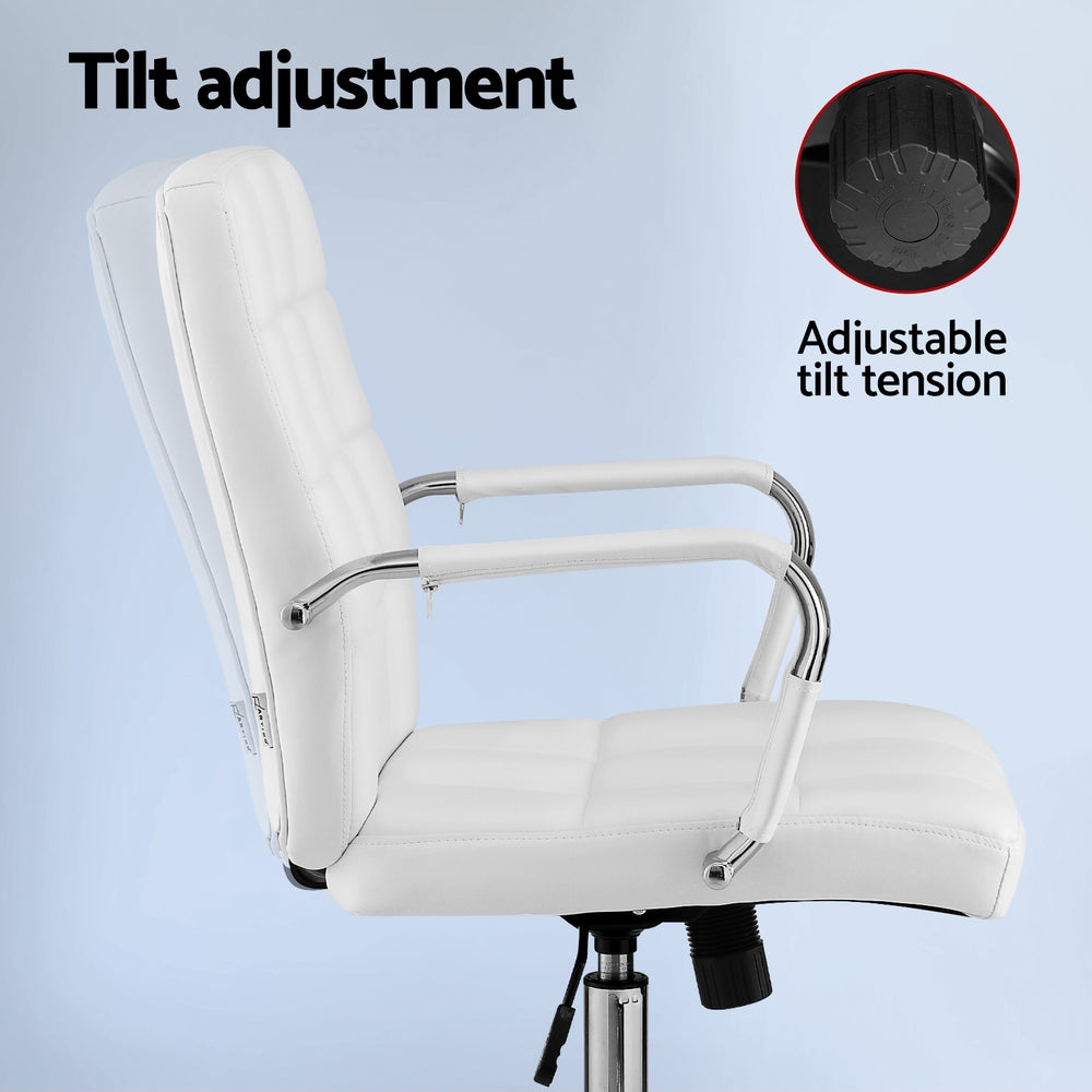 Artiss Office Chair Seat PU Work Computer Desk Chairs-Furniture > Office > Office & Desk Chairs-PEROZ Accessories