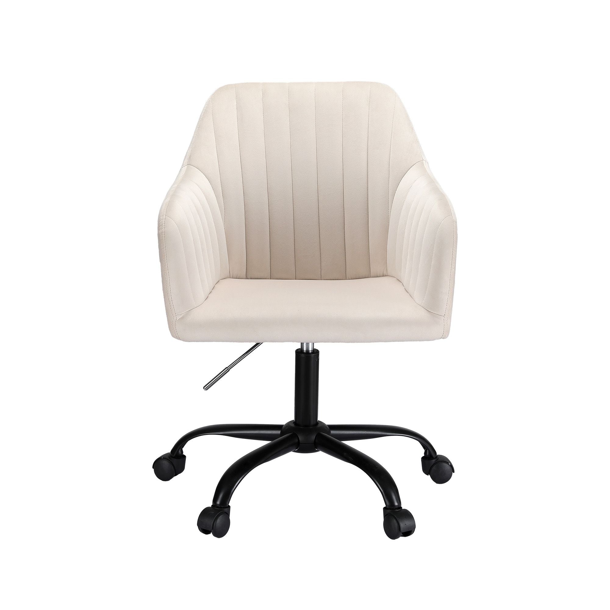 Artiss Office Chair Velvet Seat Cream-Furniture > Bar Stools & Chairs-PEROZ Accessories