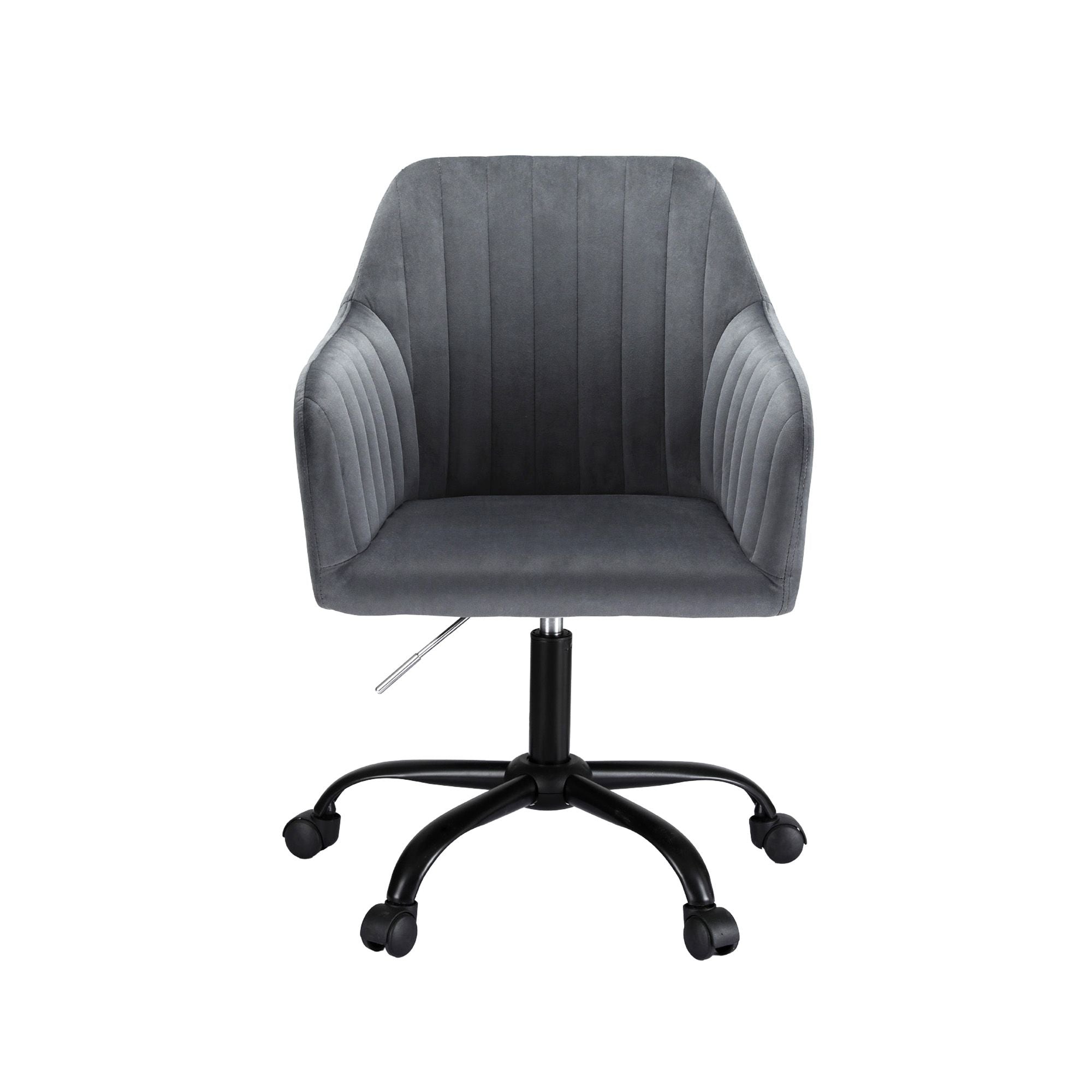 Artiss Office Chair Velvet Seat Dark Grey-Furniture > Bar Stools & Chairs-PEROZ Accessories