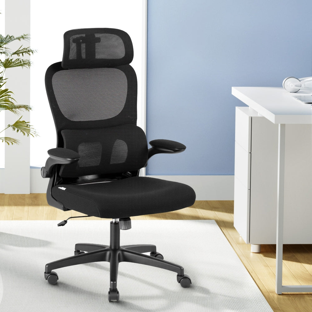 Artiss Ergonomic Office Chair Mesh Chairs Black-Furniture > Office > Office & Desk Chairs-PEROZ Accessories