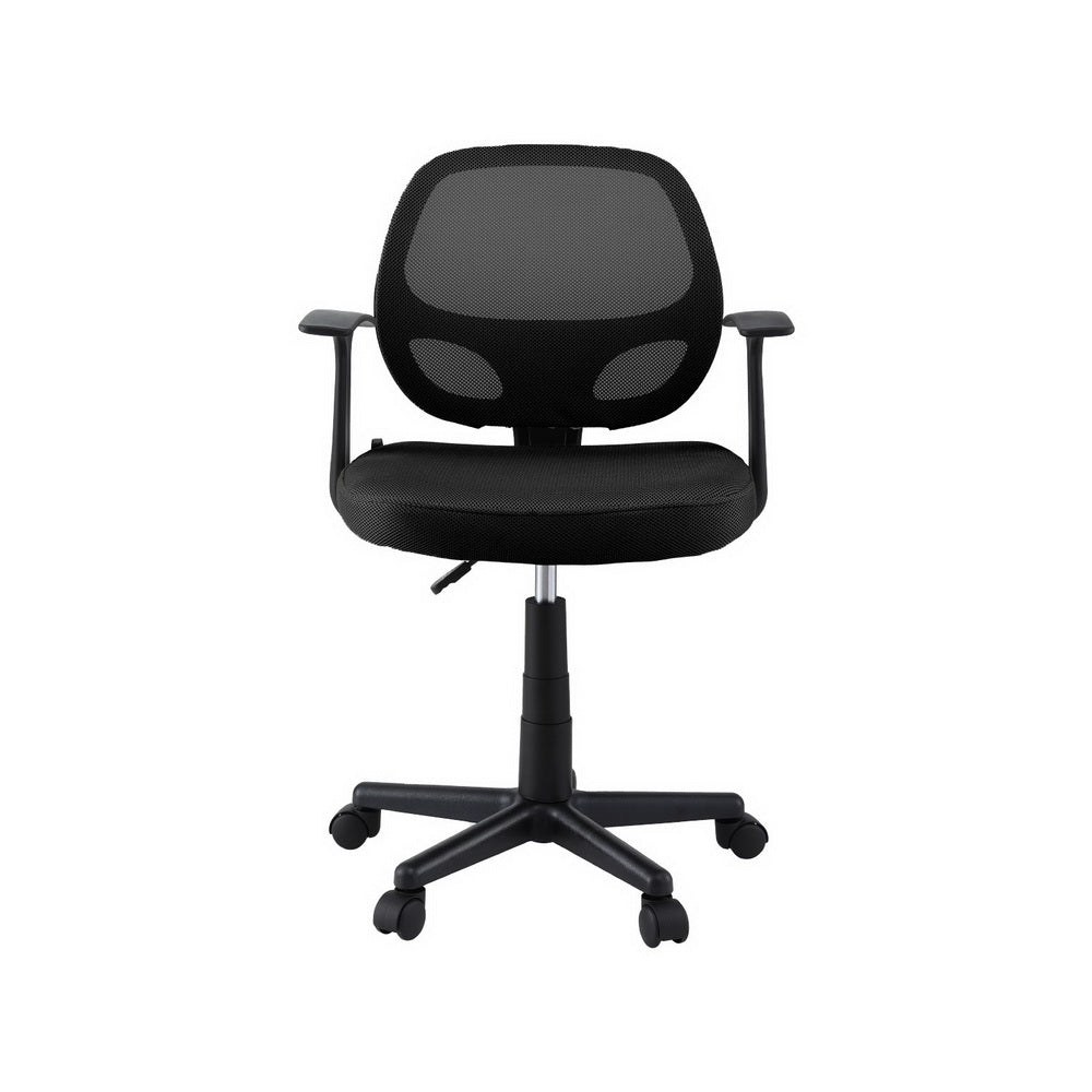 Artiss Mesh Office Chair Computer Gaming Desk Chairs Work Study Mid Back Black-Furniture > Office > Office & Desk Chairs-PEROZ Accessories