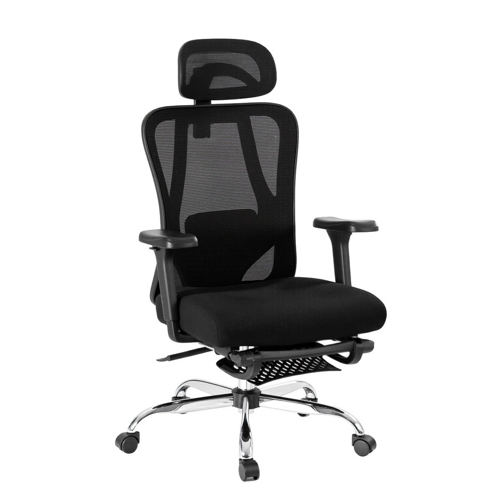 Artiss Ergonomic Mesh Office Chair Black-Furniture > Office > Office & Desk Chairs-PEROZ Accessories