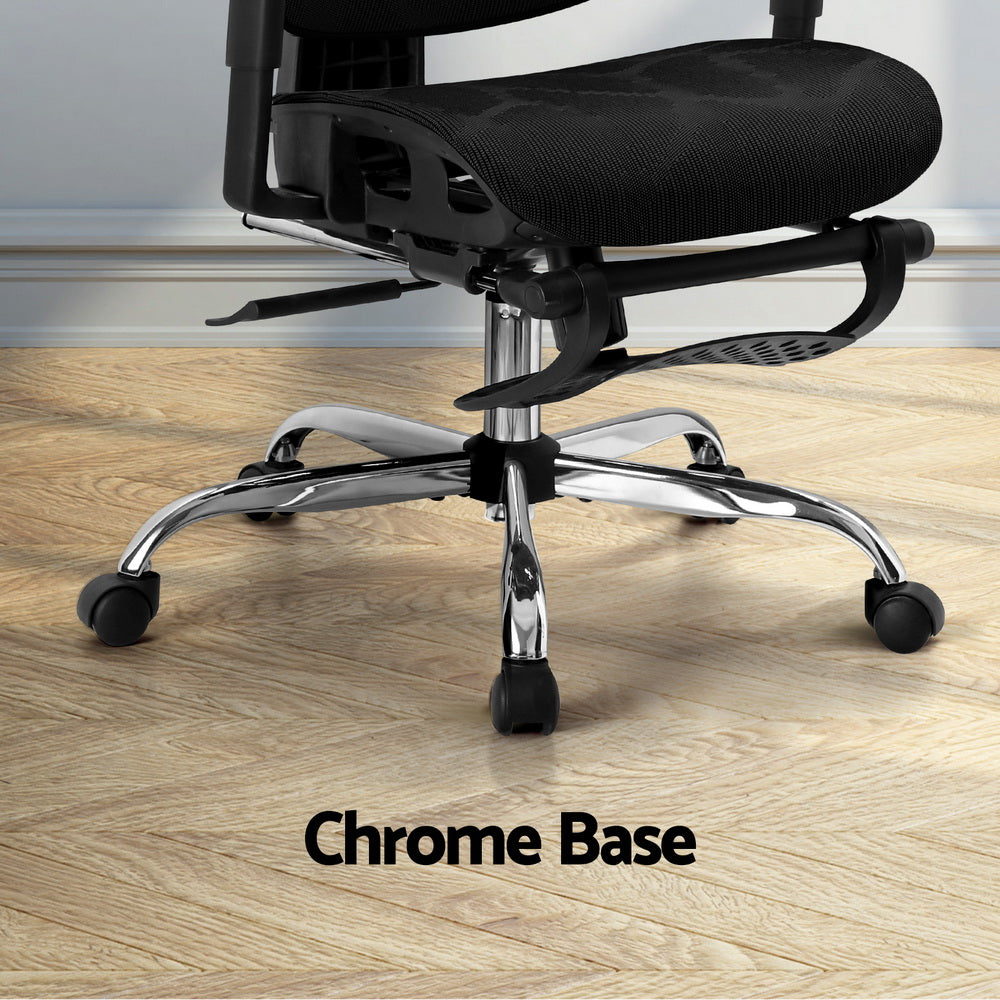 Artiss Ergonomic Office Chair Footrest Black-Furniture > Bar Stools & Chairs-PEROZ Accessories