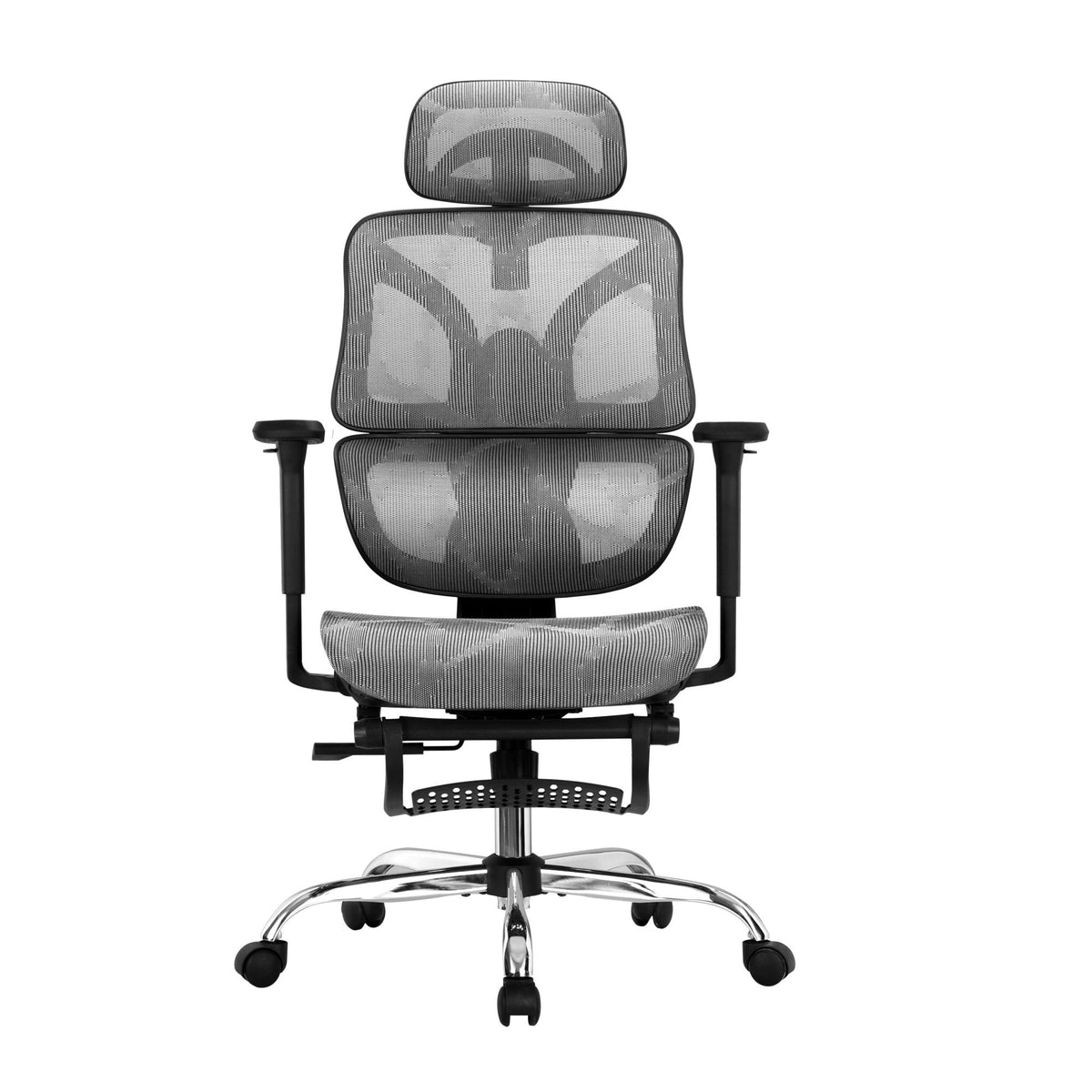 Artiss Ergonomic Office Chair Footrest Grey-Furniture > Bar Stools & Chairs-PEROZ Accessories