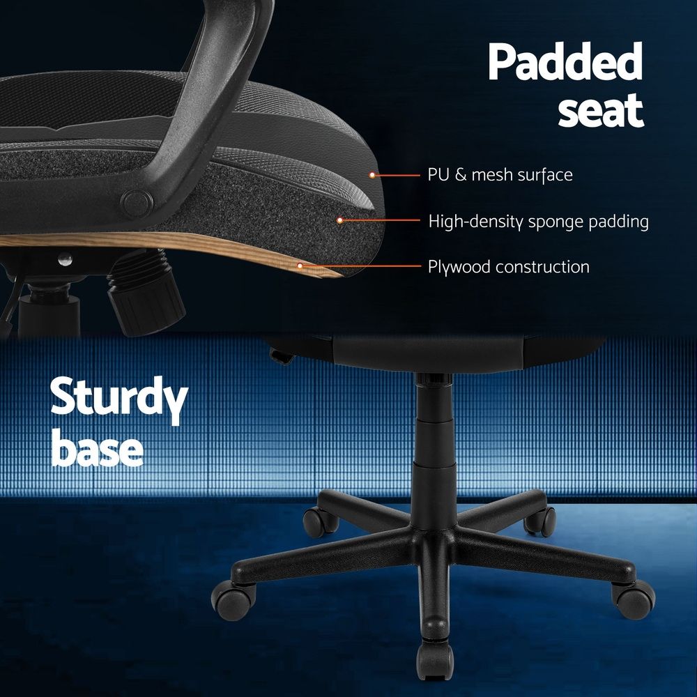 Artiss Gaming Office Chair Computer Chairs Grey-Furniture > Bar Stools & Chairs-PEROZ Accessories