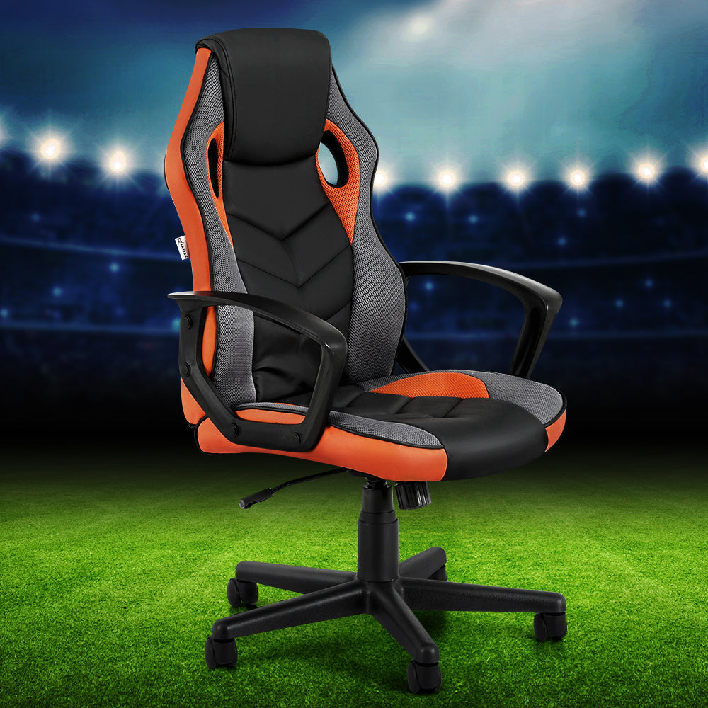 Artiss Gaming Office Chair Computer Executive Racing Chairs High Back Orange-Furniture > Office-PEROZ Accessories