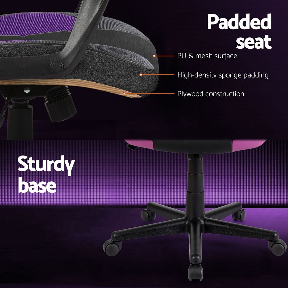 Artiss Gaming Office Chair Computer Chairs Purple-Furniture > Bar Stools & Chairs-PEROZ Accessories