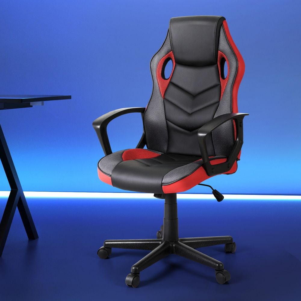 Artiss Gaming Office Chair Computer Chairs Red-Furniture > Bar Stools & Chairs-PEROZ Accessories