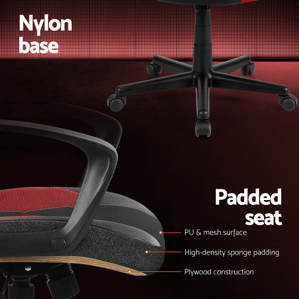 Artiss Gaming Office Chair Computer Chairs Red-Furniture > Bar Stools & Chairs-PEROZ Accessories