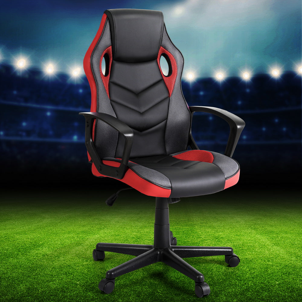 Artiss Gaming Office Chair Computer Chairs Red-Furniture > Bar Stools & Chairs-PEROZ Accessories