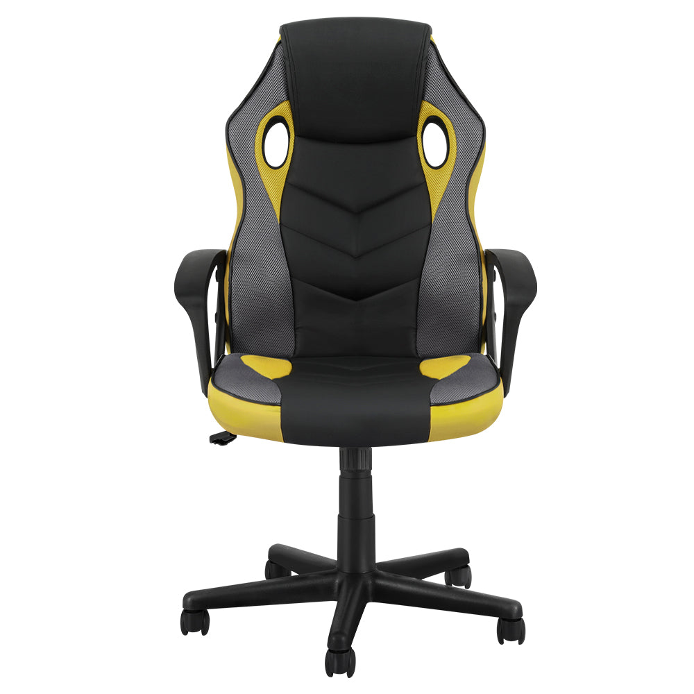 Artiss Gaming Office Chair Computer Executive Racing Chairs High Back Yellow-Furniture > Office-PEROZ Accessories