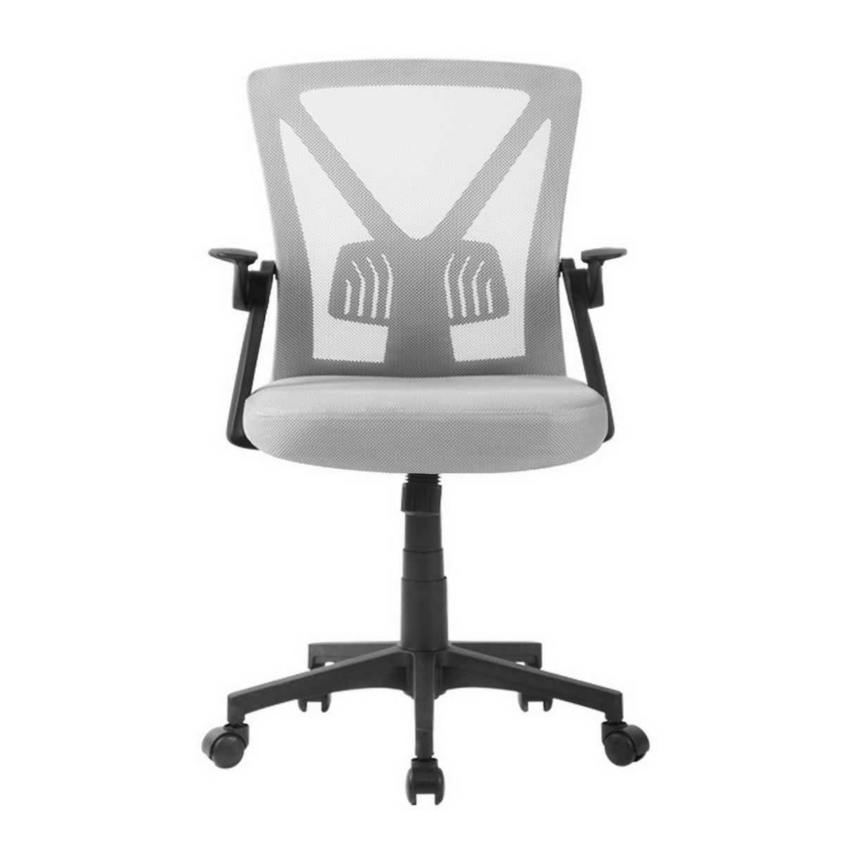 Artiss Mesh Office Chair Mid Back Grey-Office Chairs-PEROZ Accessories