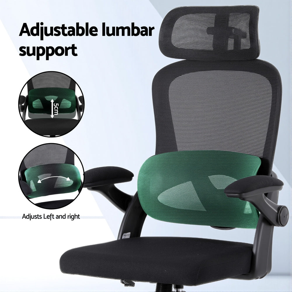 Artiss Ergonomic Office Chair Mesh Chairs Black-Furniture > Office > Office & Desk Chairs-PEROZ Accessories